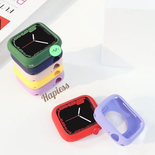 caseแอปเปิ้ลวอช 7 6 5 4 3 2 1 se เคส for iWatch Tpuซิลิโคน ใส watch 1/2/3/4/5/6/7   41mm 45mm hw22plus hw37