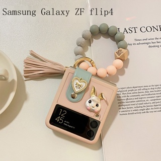 ใหม่ เคสโทรศัพท์มือถือ หน้าจอพับได้ พร้อมสายคล้อง สไตล์เกาหลี สําหรับ Samsung zflip4 Z flip4