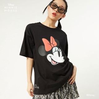 CATCHY x DISNEY เสื้อยืด โอเวอร์ไซส์ ลายมินนี่เม้าส์ ลิขสิทธิ์แท้ พร้อมส่งจากไทย Cotton100% Minnie Mouse Oversized Tee