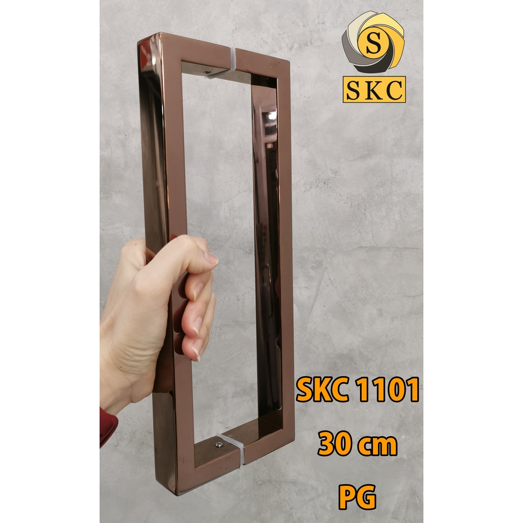 มือจับประตู SKC 1101 - 30 CM มือจับ ประตู ไม้ กระจก DOOR HANDLE สีทอง PB สีดำ BLACK สีทองแดง AC