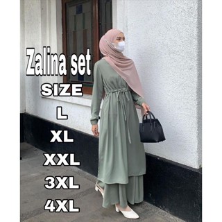 ใหม่ล่าสุด gamis zelina ชุดเสื้อแขนสั้น ขนาดใหญ่ ไซซ์ L XL XXL 3XL 4XL สําหรับผู้หญิง 2023