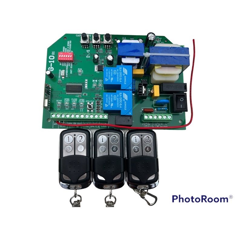 แผงวงจรมอเตอร์ประตูรีโมท G10-B1 (พร้อมรีโมท3ตัว)
