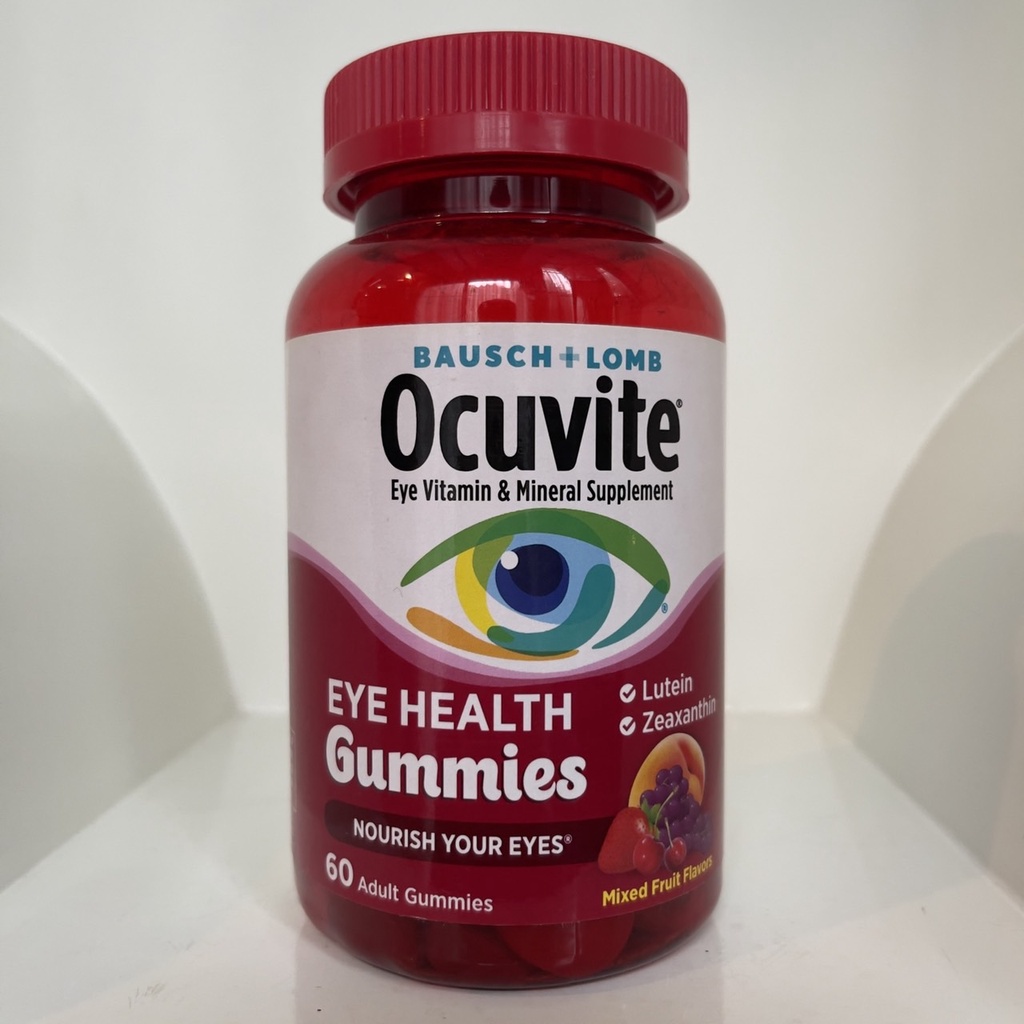 Bausch & Lomb Ocuvite Eye Health Gummies Mixed Fruit Flavors 60 Adult