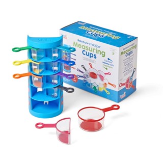 [ 3 ขวบ + ] Rainbow Fraction® Measuring Cups 9-Piece Set - [จากแบรนด์ Hand2Mind ] [พร้อมส่ง]!!!