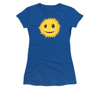 Smiley Sun Womens T-Shirt Tee เสื้อตราหานคู่ เสื้อวินเทจผญ เสื้อยืดเปล่า