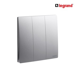 Legrand สวิตช์สองทาง 3 ช่อง สีเทาดำ 3G 2Ways  Switch 16AX รุ่นมาเรียเซนต์ |Mallia Senses | Dark Silver|281005DS|BTiSmart