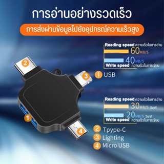 Take U 3-in-1 OTG Card Reader ตัวอ่านการ์ด for / Type-C / Micro USB / USB 2.0