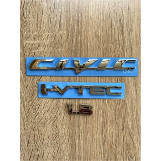 โลโก้ CIVIC 1.8 i-VTEC ติดFD สีเงิน ราคาต่อชิ้น