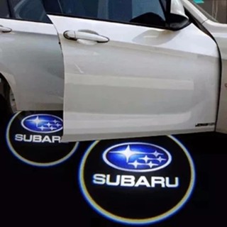 ไฟโปรเจคเตอร์ LED HD แบบไร้สาย สําหรับติดประตูรถยนต์ Subaru 2 ชิ้น