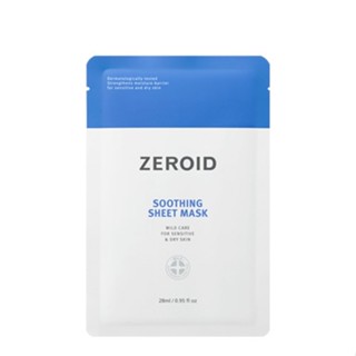 ✨ของขวัญฟรี★ตัวอย่างฟรี✨Zeroid Soothing sheet mask 5sheet