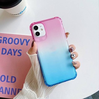 002 เคส ซิลิโคน กันกระแทกมุม สีทูโทน สำหรับIP