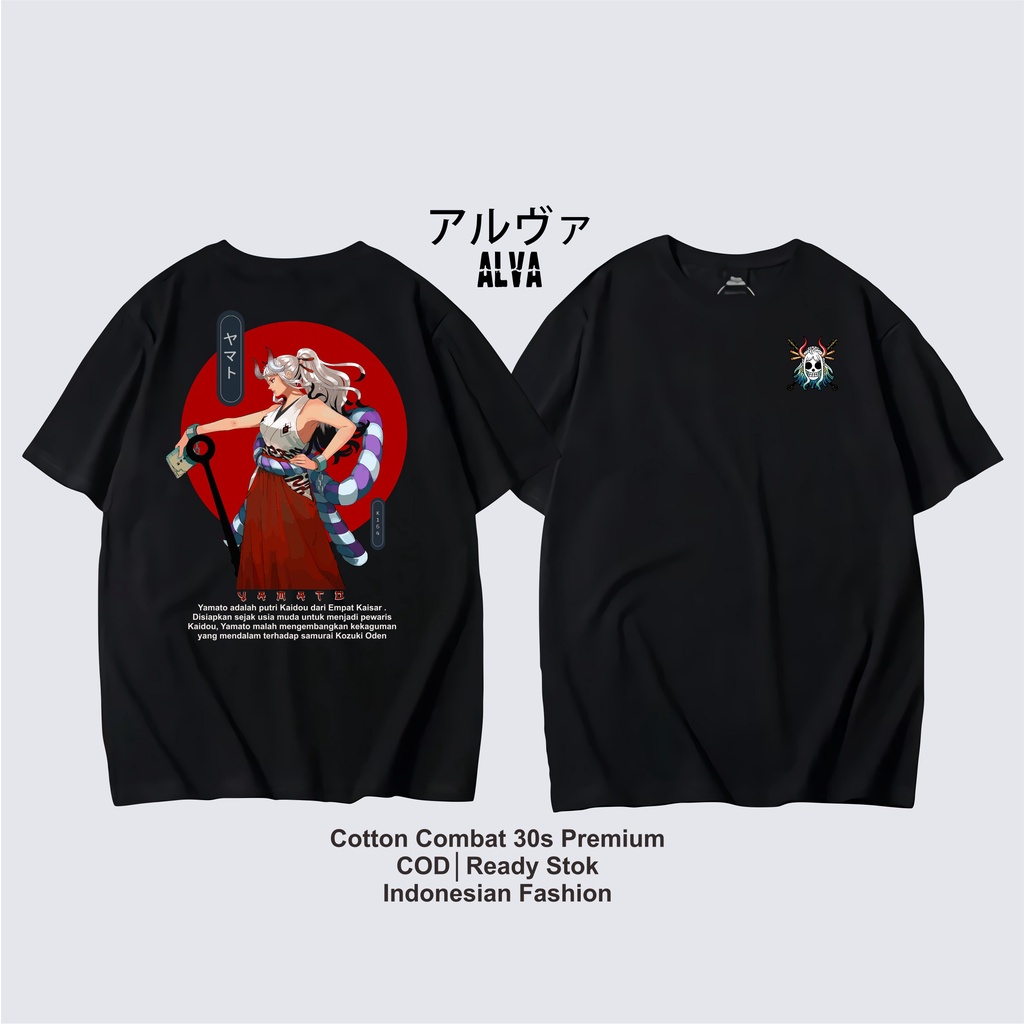 ✔☞▷Yamato KAIDO ONE PIECE 0026 เสื้อยืด พรีเมี่ยม ลายการ์ตูนอนิเมะญี่ปุ่น ALVACOTH