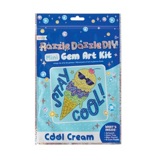 Razzle Dazzle DIY  Mini Gem Art Kit  ชุดประดิษฐ์ ติดเพชร ขนาดพกพา ลาย Cool Cream