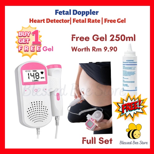 Doppler ทารกในครรภ์ Heart Rate Ultrasound Monitor การตั้งครรภ์ Baby & Probe Alarm Baby Heart Rate De