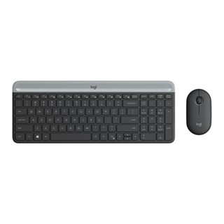 Logitech MK470 black Slim Wireless Combo (คีย์บอร์ดและเมาส์ไร้สาย บางเฉียบเงียบสนิท) ประกัน1 ปี