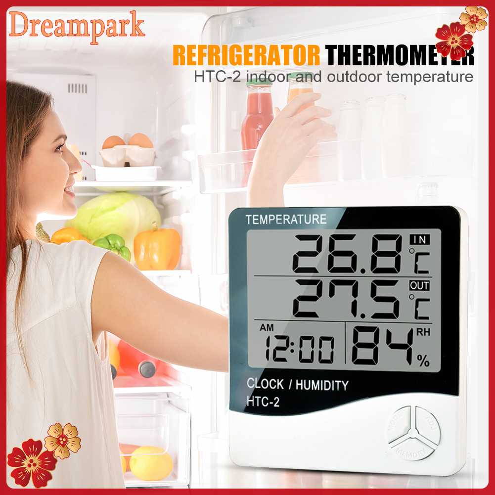 HTC-2 Digital Thermometer Hygrometer เครื่องวัดความชื้นอุณหภูมิอิเล็กทรอนิกส์