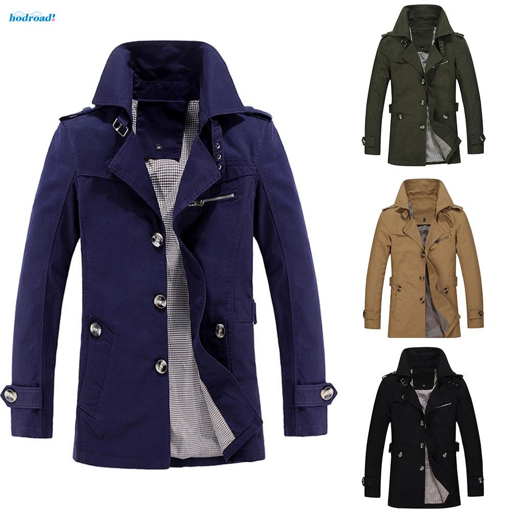 【HODRD】Fashion Mens Winter Slim Trench Coat Jacket Overcoat Business Outwear  L~3XL【Fashion】 #4