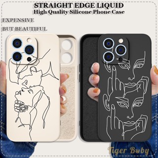 เคส OPPO RENO 7Z 5G RENO 8Z 5G RENO3 4G RENO 6 5G RENO 6Z 5G A91 สำหรับเคสโทรศัพท์ซิลิโคนปลอกนิ่มเรียบง่าย Art สำหรับ Man Women คลุมทั้งหมดเคสกันกระแทก