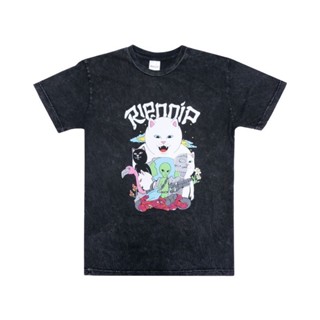 SLUM LTD - RIPNDIP F22 Runaway Tee Black Mineral Wash