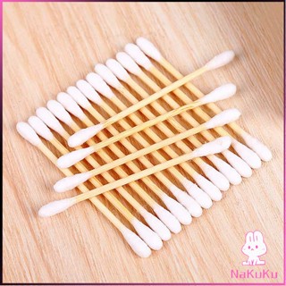 NKK สำลีก้านด้ามไม้  หัวคู่คัตเติ้ลบัต สำลีแบบไม้  1 แพ็ค บร…