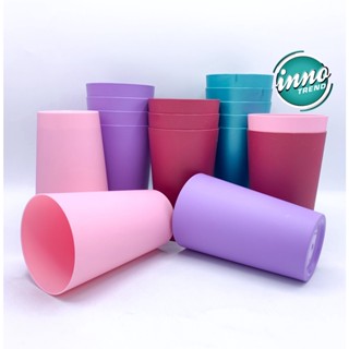 L3 แก้วน้ำดื่ม 14 oz (แพ็ค 5 ใบ) แก้วน้ำพลาสติกหลากสี