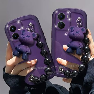 New Protective Casing for VIVO Y16 Y02s Y77 Y30 5G Y21 Y21s Y21T Y33s Y33T เคส Fashion Bracelet Phone Case with Cartoon Doll Accessories Phone Back Cover