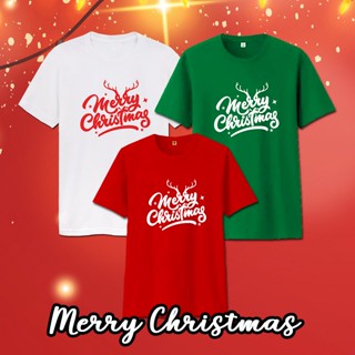 เสื้อยืดคริสต์มาส เสื้อทีม เสื้อครอบครัว ไซส์เด็ก-ไซส์ผู้ใหญ่ MerryChristmas#2