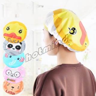 HotMind หมวกคลุมผมอาบน้ำ กันน้ำ ลายการ์ตูนน่ารัก   Shower Cap Kids