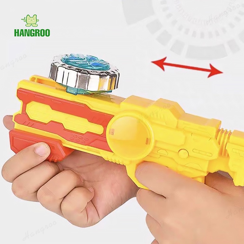 HANGROO 727 ลูกข่าง ของเล่นเด็ก เบย์เบลดแบบปืน เบย์เบลดพลาสติก มีอุปกรณ์ครบ (คละสี)