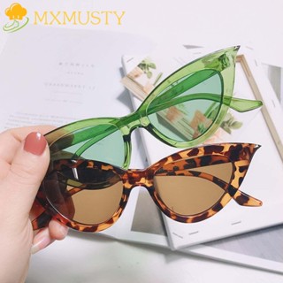 MXMUSTY Street Shooting Women Sunglasses Fashion Sun Eyewear Cat Eye Sunglasses Leopard Print UV400 Sun Eyeglasses Triangle Personality Punk Hip Pop Triangle Sun Glasses/Multicolor