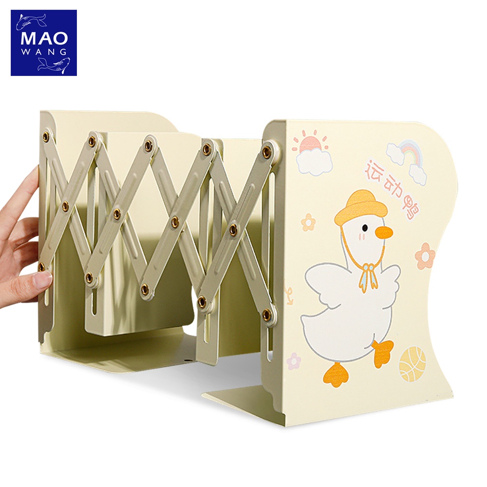MAO ที่จัดระเบียบหนังสือ ปรับยืดหดได้ ฉากกั้นหนังสือ ลายการ์ตูน น่ารัก