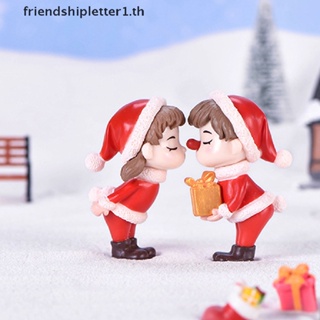 &lt;Christmas &amp; Cny Decor&gt; ฟิกเกอร์คริสต์มาสจิ๋ว สําหรับตกแต่งบ้านตุ๊กตา สวน 2 ชิ้น ต่อชุด