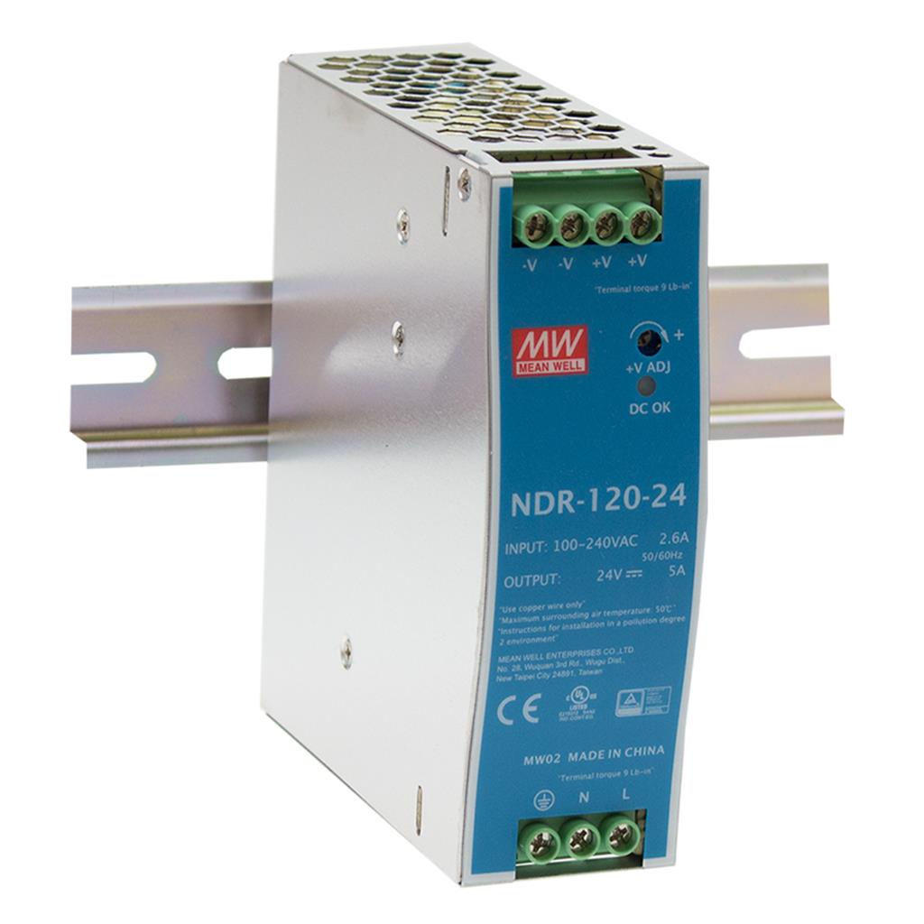 MEANWELL POWER SUPPLY NDR-120-12, NDR-120-24, NDR-120-48