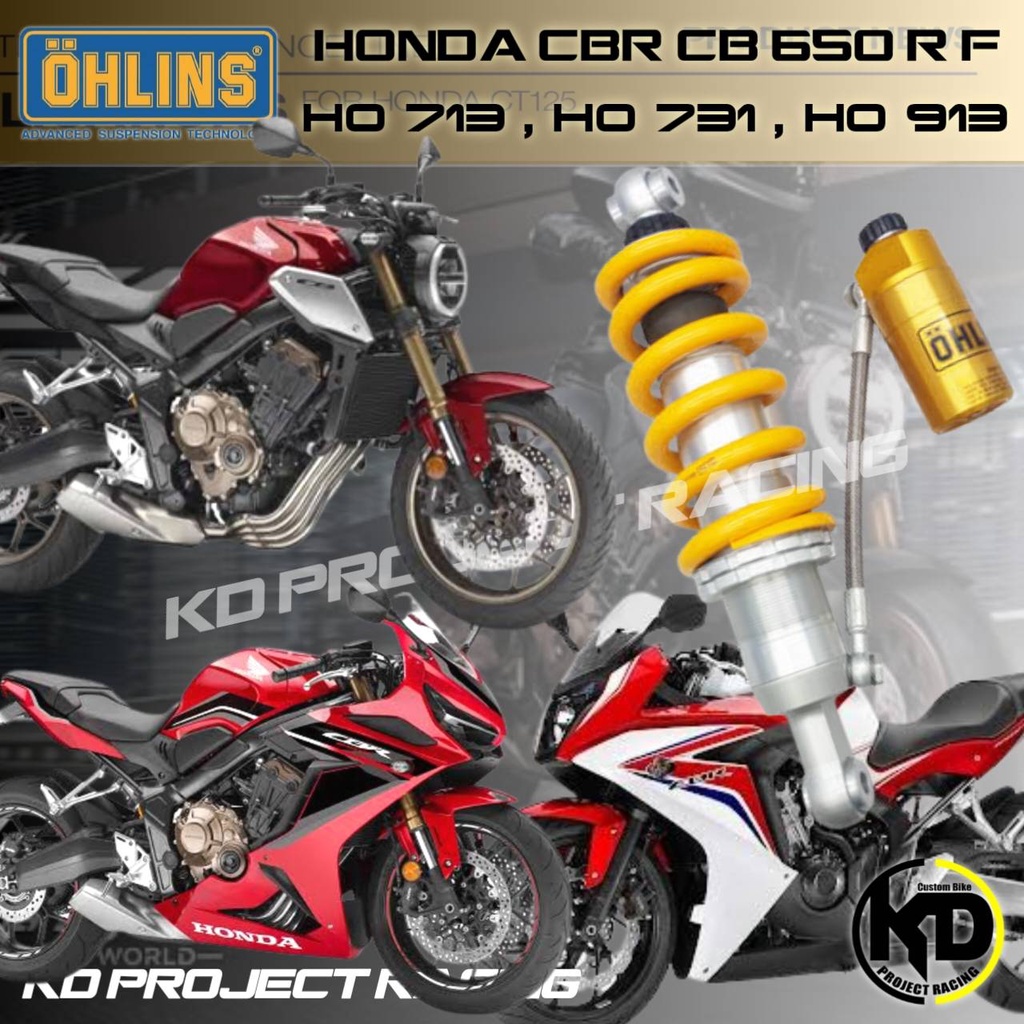 โช๊คหลัง Ohlins HO 913,HO731,HO713 Honda CBR/CB 650R  2014-2023 แท้ 100%