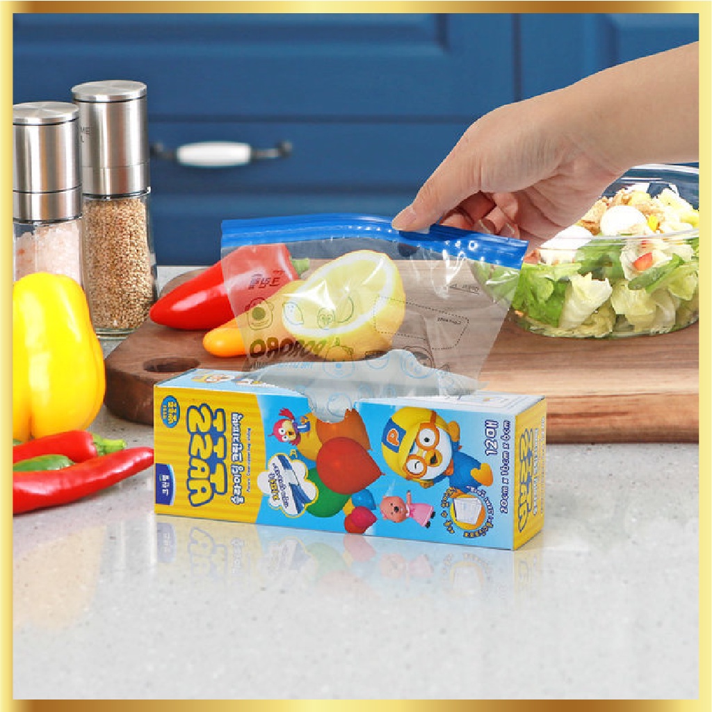Cleanwrap Pororo Ziplock ถุงซิปทําความสะอาดแบบเลื่อน