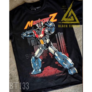 BT 133 Mazinger Z Robot เสื้อยืด สีดำ BT Black Timber T-Shirt ผ้าคอตตอน สกรีนลายแน่น S M L XL XXL