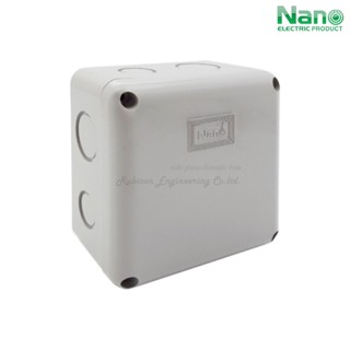 NANO-202W กล่องพลาสติกกันน้ำ สีขาว ขนาด 4x4 x2.5" (109.50x109.50x59.80 mm.)