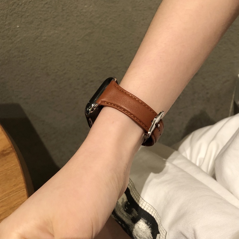 สายนาฬิกาข้อมือหนังแท้ สไตล์เรโทร สําหรับ Apple Watch Series 1 2 3 4 5 6 SE 7 8 Ultra iWatch 49 38 40 41 42 44 45 มม. #6