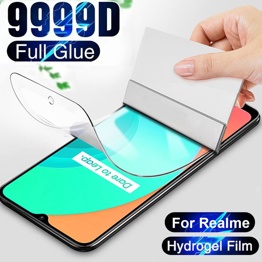 999D ฟิล์มไฮโดรเจลติดมือถือ กันรอย สำหรับ Realme GT Neo 2 9 8 7 6 5 3 10 Pro 9i 8i 7i 6i 5i C55 C21 