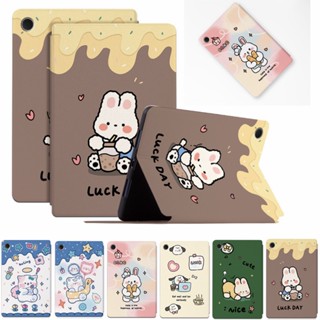 เคสแท็บเล็ตหนัง PU ลายน่ารัก พร้อมขาตั้ง สําหรับ Samsung Tab S6 Lite 2022 P610 P613 A7 10.4 T500 A8 10.5 นิ้ว SM-X200 2021