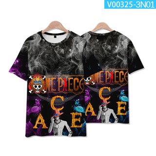 เสื้อยืดแขนสั้น พิมพ์ลายการ์ตูนลูฟี่ ซาวรอน แฟชั่นสําหรับผู้ชาย