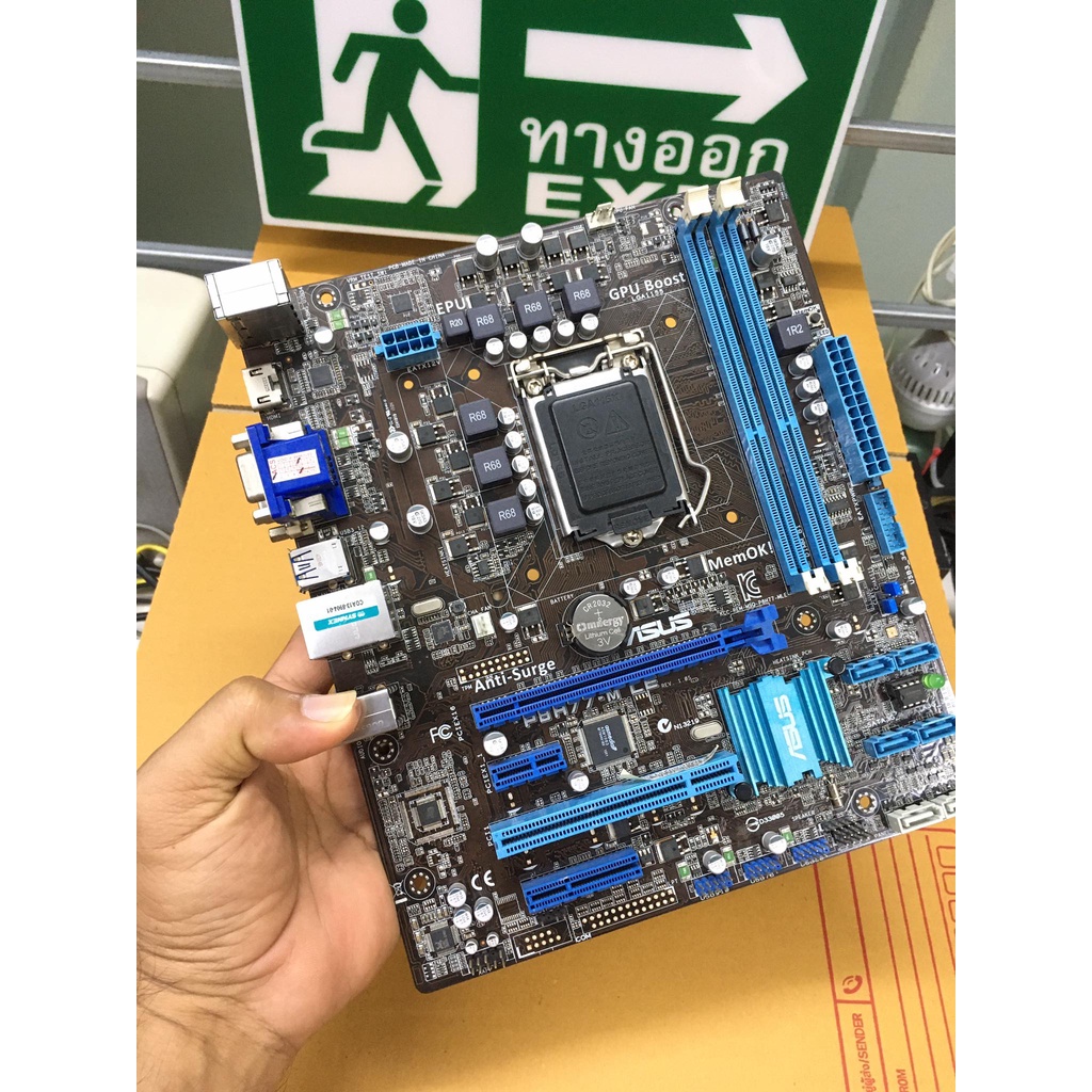 เมนบอร์ด MB LGA 1155 Asus มีตำหนินิดหน่อย มือสอง