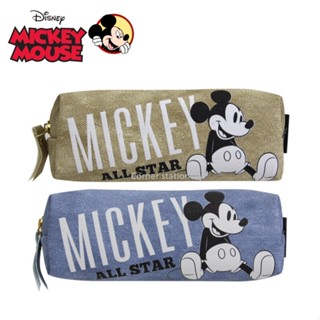 กระเป๋าดินสอ mickey mouse ลายมิกกี้เม้าส์ ลิขสิทธิ์แท้ Disney ขนาด 20x8.5 ซม.ลายผ้ายีนส์ สีฟ้า/สีน้ำตาล รุ่น CM-1022