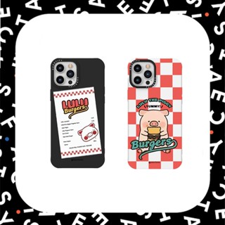 เคสโทรศัพท์มือถือ ซิลิโคนนิ่ม TPU ลายหมู YUMMY BURGERS BY LULU THE PIGGY สําหรับ iPhone X XS XR 11 12 13 14 Plus Pro Max