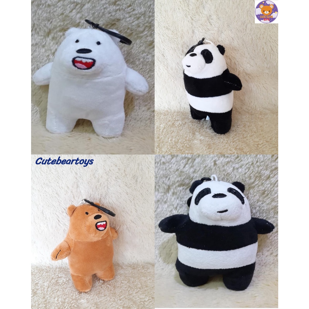 GANTUNGAN CBT พวงกุญแจตุ๊กตา We Bare Bear พวงกุญแจขนาด 12 ซม