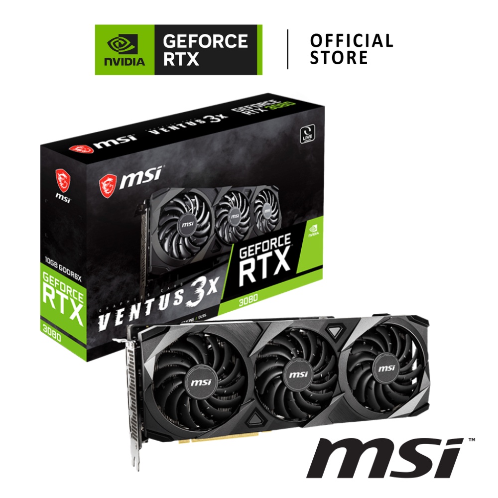 MSI NVIDIA® GeForce RTX™ 3080 VENTUS 3X OC 10GB LHR การ์ดจอ