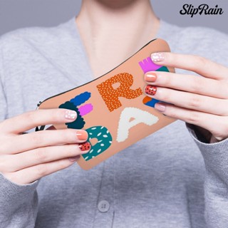 Sliprain♥กระเป๋าเครื่องสําอาง อเนกประสงค์ แบบพกพา ลายดอกไม้