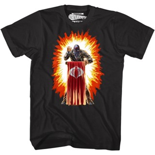 Cobra Commander Box Art GI Joe T-Shirt เสื้อแฟชั่นผญ เสื้อยืดไม่ต้องรีด เสื้อครอปสายฝอ