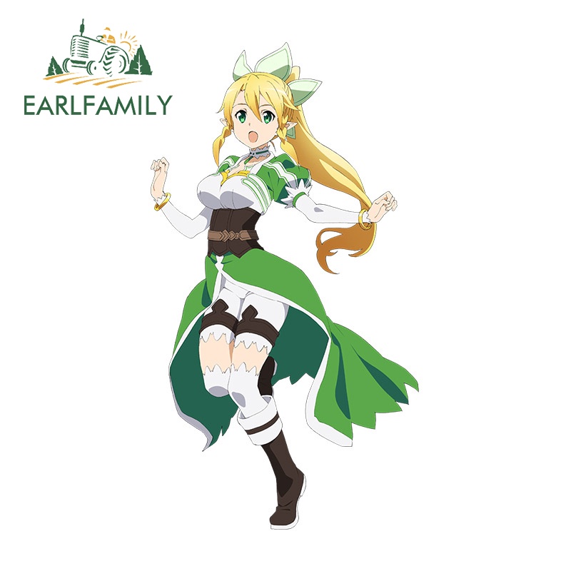 EARLFAMILY 13 ซม.x 7.2 ซม.Kirigaya Suguha สติกเกอร์รถดาบ Art Online Air Conditioner กันชนกระเป๋าเดิน