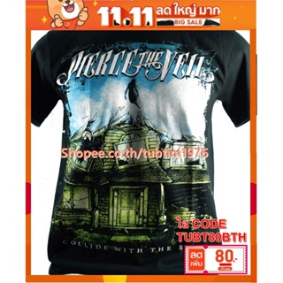 เสื้อวง Pierce The Veil เสื้อยืดแฟชั่นวงดนตรี เสื้อวินเทจ เพี๊ยชเดอะเวล PTV1324